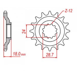 SPKT FRONT OE STEEL 516 14T #520