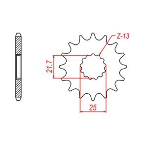 SPKT FRONT OE STEEL 520 17T #525