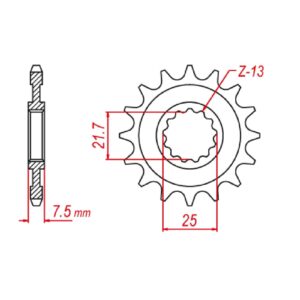 SPKT FRONT OE STEEL 578 15T #520