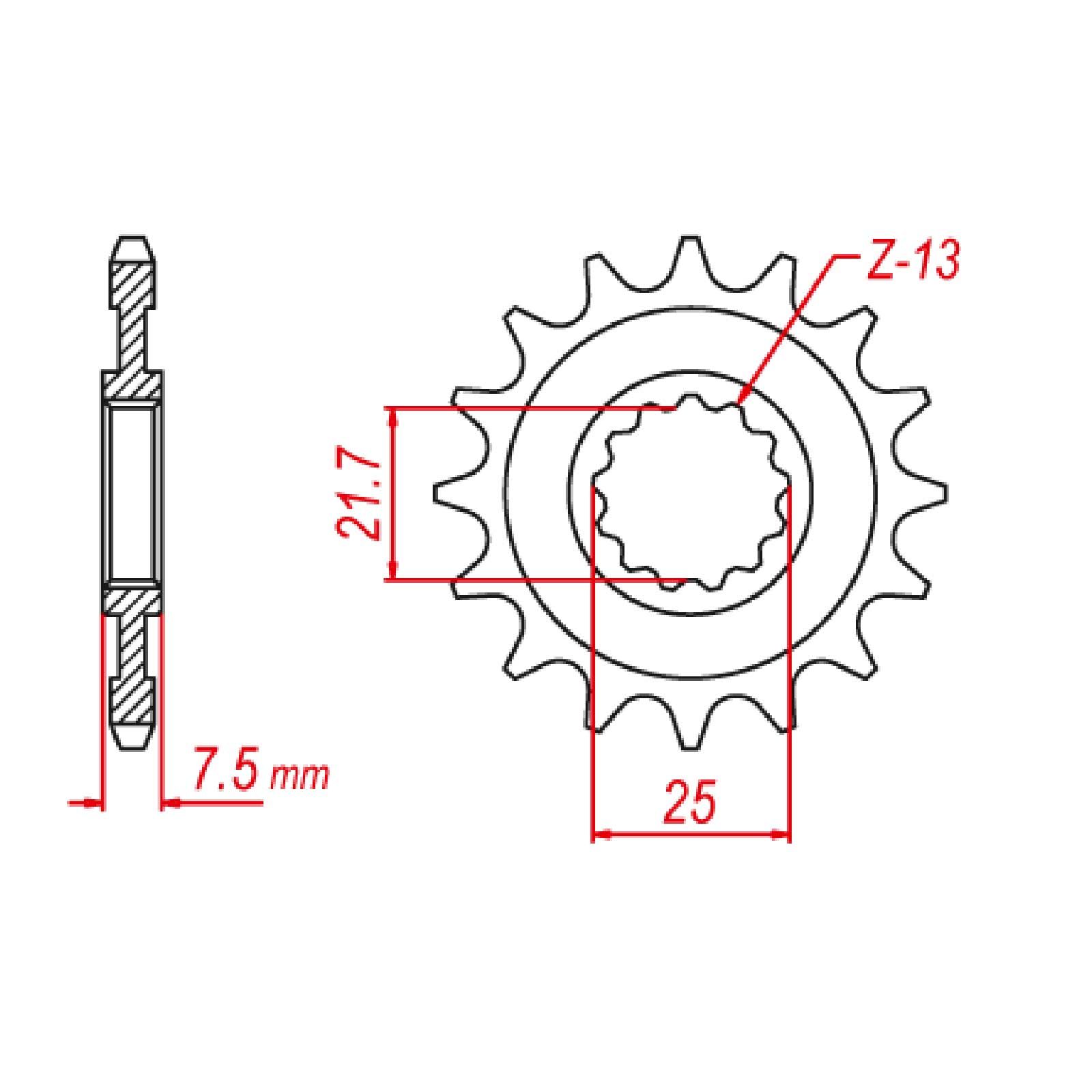 SPKT FRONT OE STEEL 578 15T #520