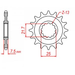 SPKT FRONT OE STEEL 578 16T #520