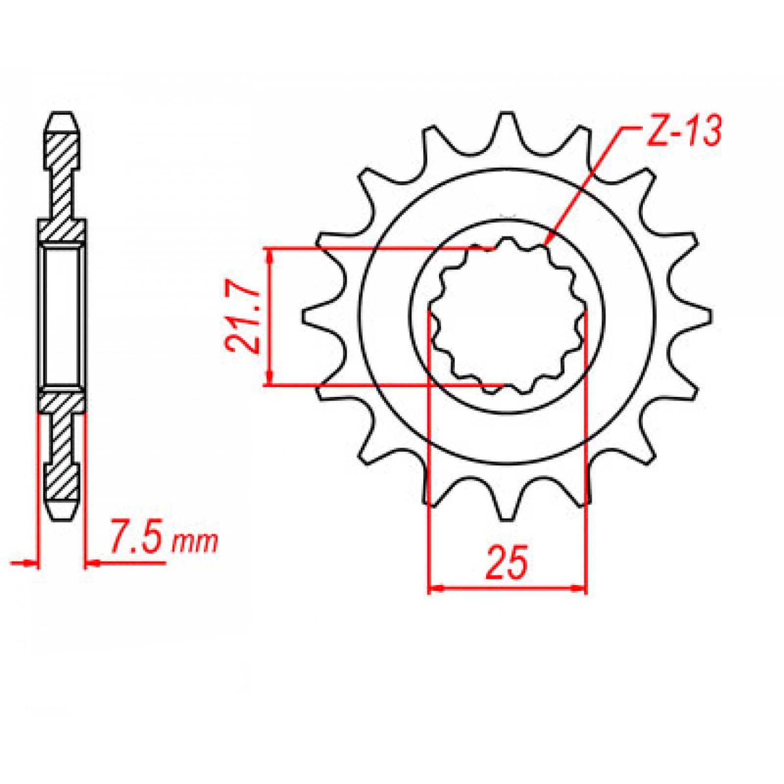 SPKT FRONT OE STEEL 578 16T #520