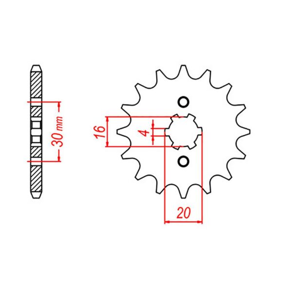 SPKT FRONT OE STEEL 548 13T #428
