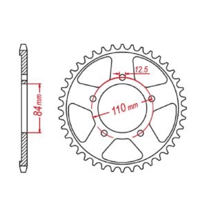 SPROCKET REAR MTX 1225 41T #520