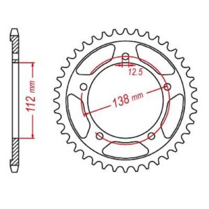 SPROCKET REAR MTX 1316 41T #520