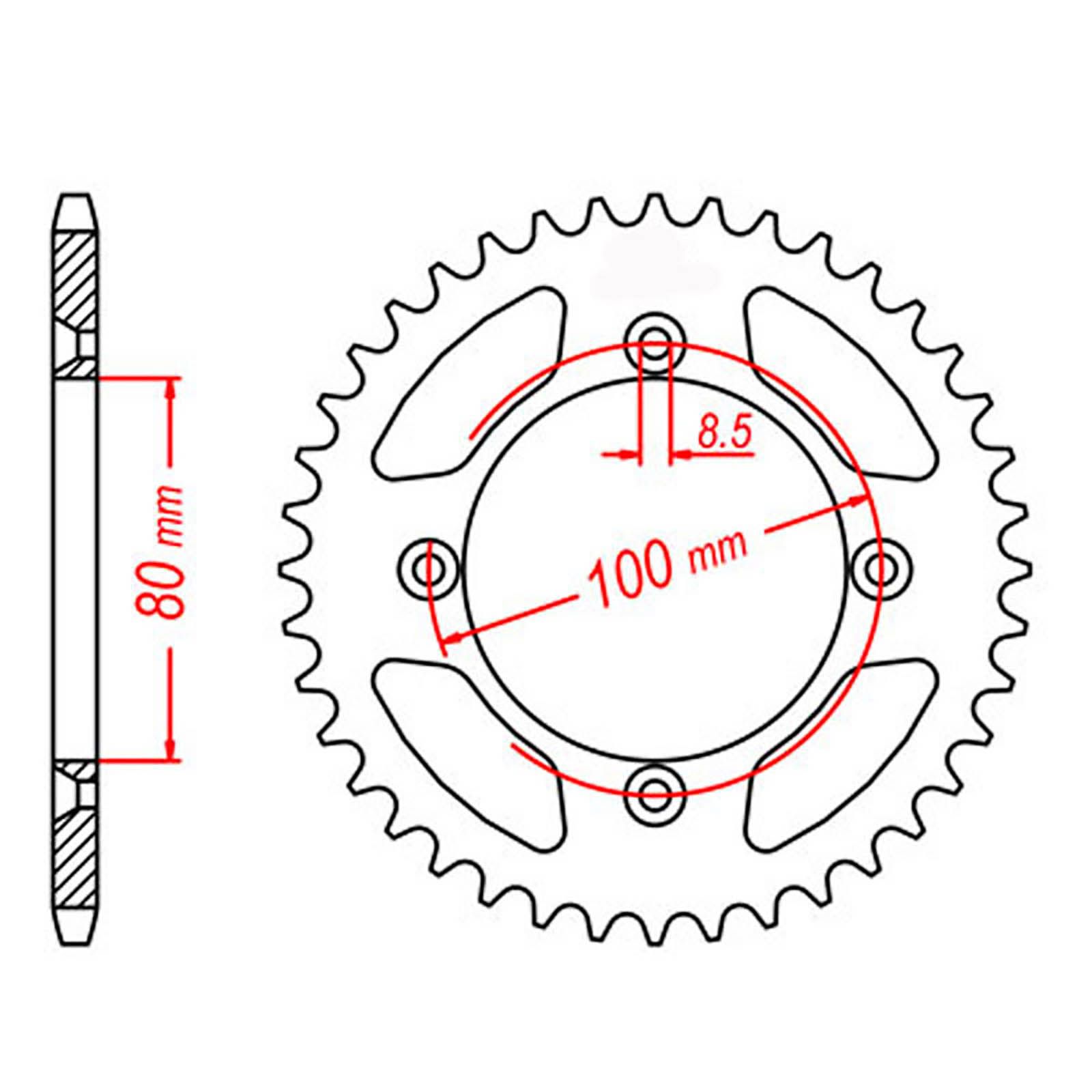 SPKT REAR OE STEEL 1214 36T #420