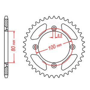 SPKT REAR OE STEEL 1214 46T #420