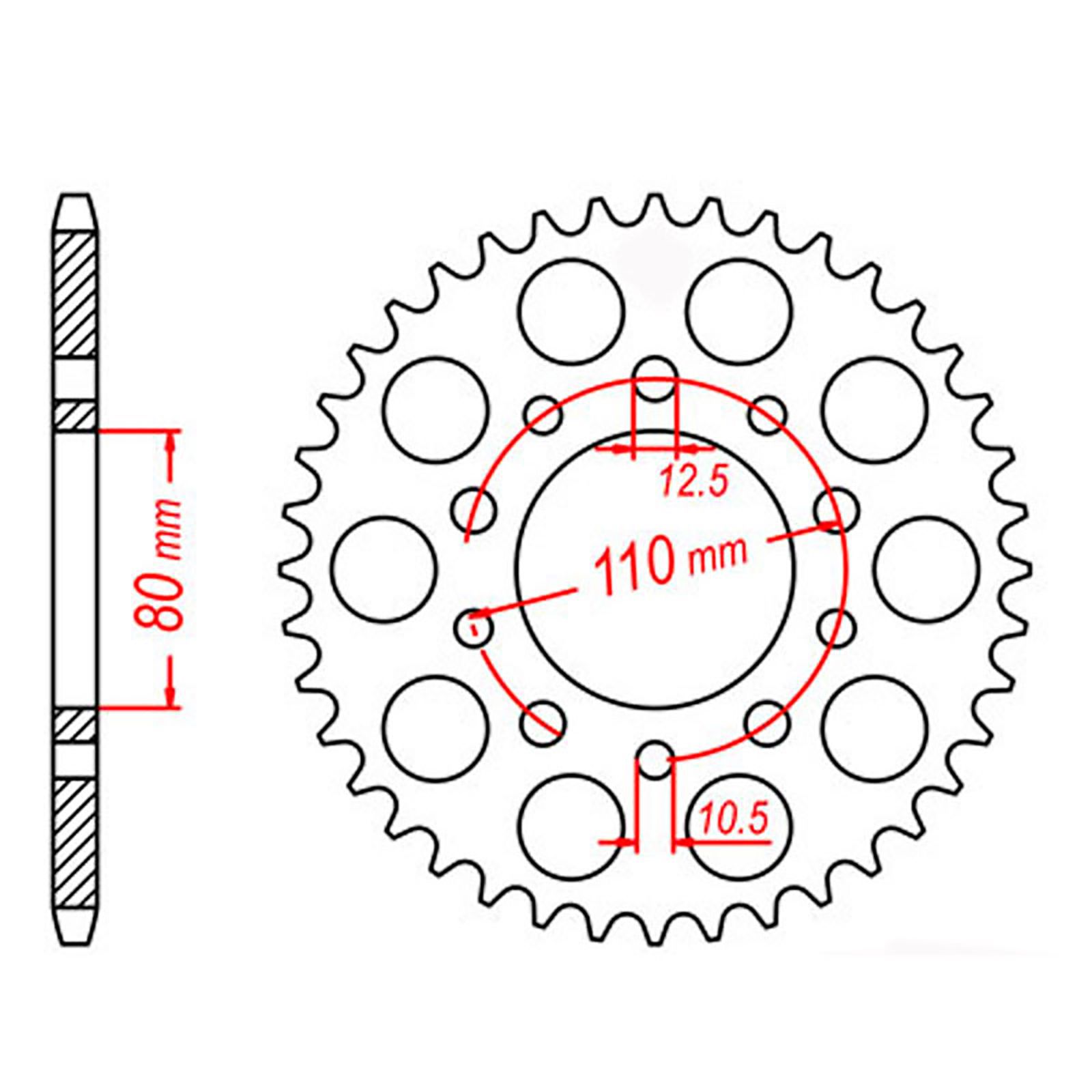 SPKT REAR OE STEEL 1334 41T #530
