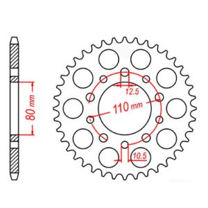 SPKT REAR OE STEEL 1334 47T #530