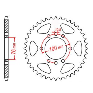 SPKT REAR OE STEEL 1825 46T #520