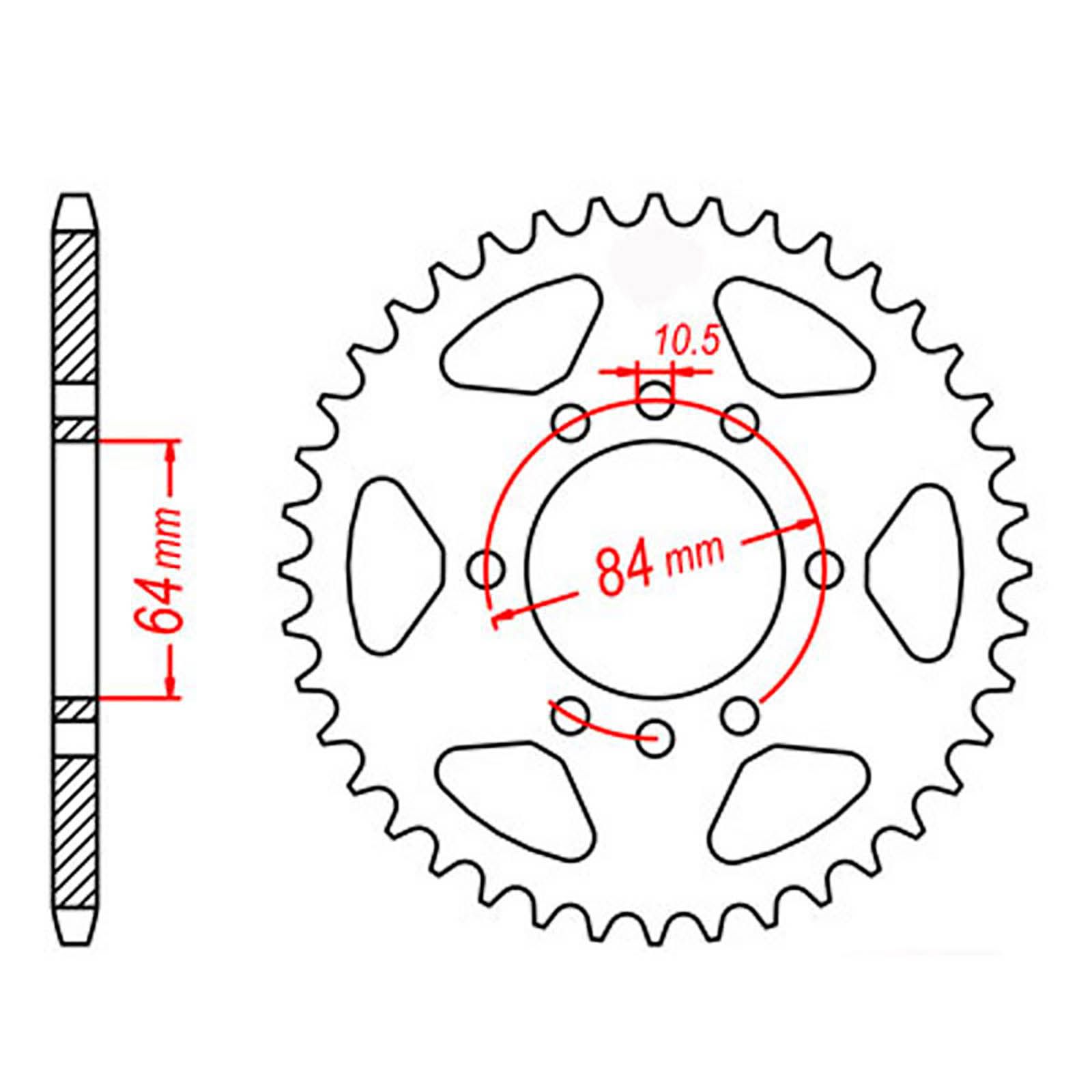 SPKT REAR OE STEEL 1826 40T #520