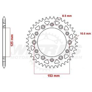 SPKT REAR OE STEEL 210 / 301 48T #520