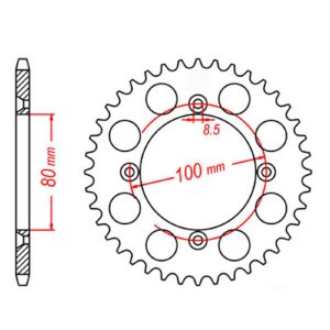 SPKT REAR OE STEEL 1204 46T #428
