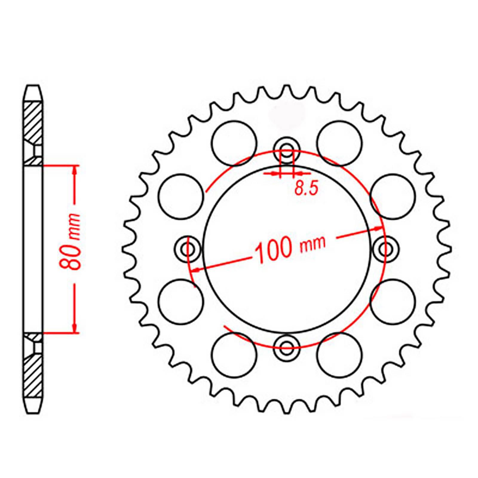 SPKT REAR OE STEEL 1204 50T #428