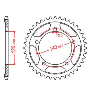 SPKT REAR OE STEEL 1792 42T #525