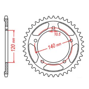 SPKT REAR OE STEEL 1792 46T #525