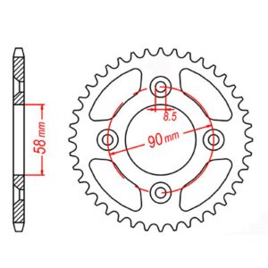 SPKT REAR OE STEEL 1213 37T #420
