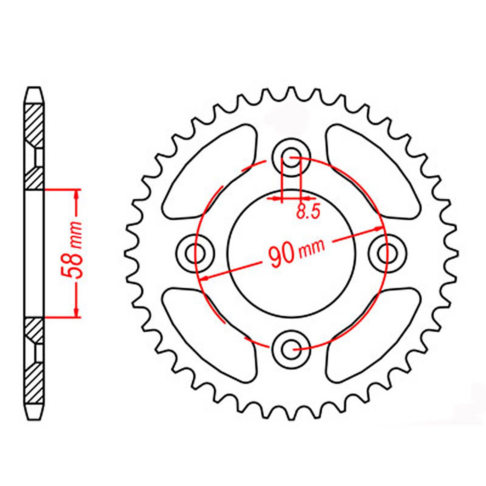 SPKT REAR OE STEEL 1213 37T #420