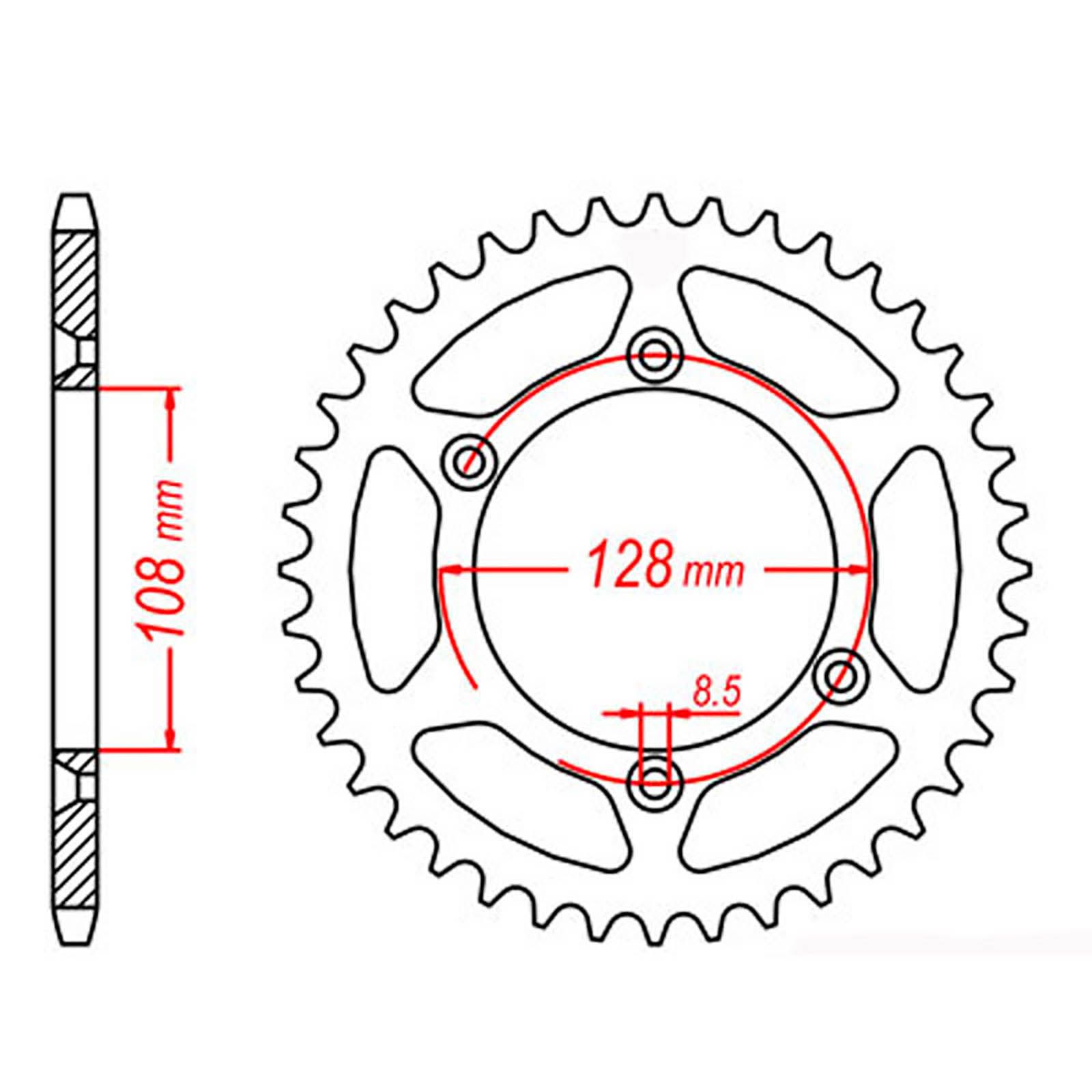 SPKT REAR OE STEEL 797 57T #428