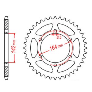 SPKT REAR OE STEEL 1068 46T #520