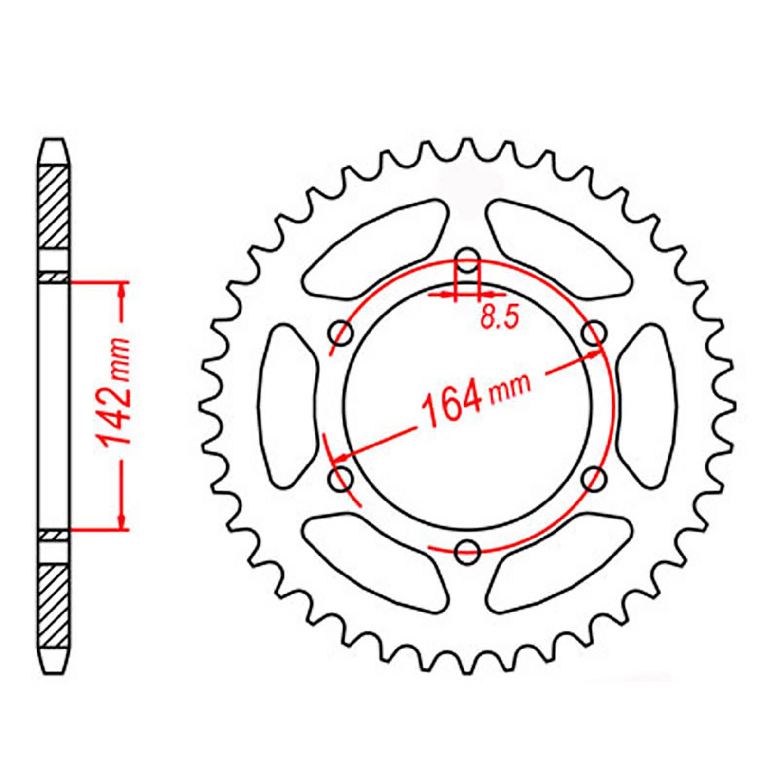 SPKT REAR OE STEEL 1068 46T #520