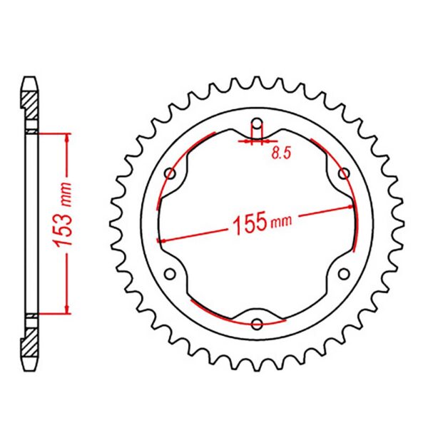 SPKT REAR OE STEEL MTX 893