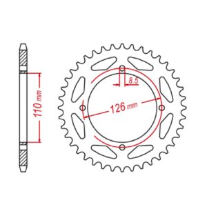 SPKT REAR OE STEEL 1466 47T #428