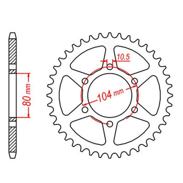 SPKT REAR OE STEEL 478 46T #520