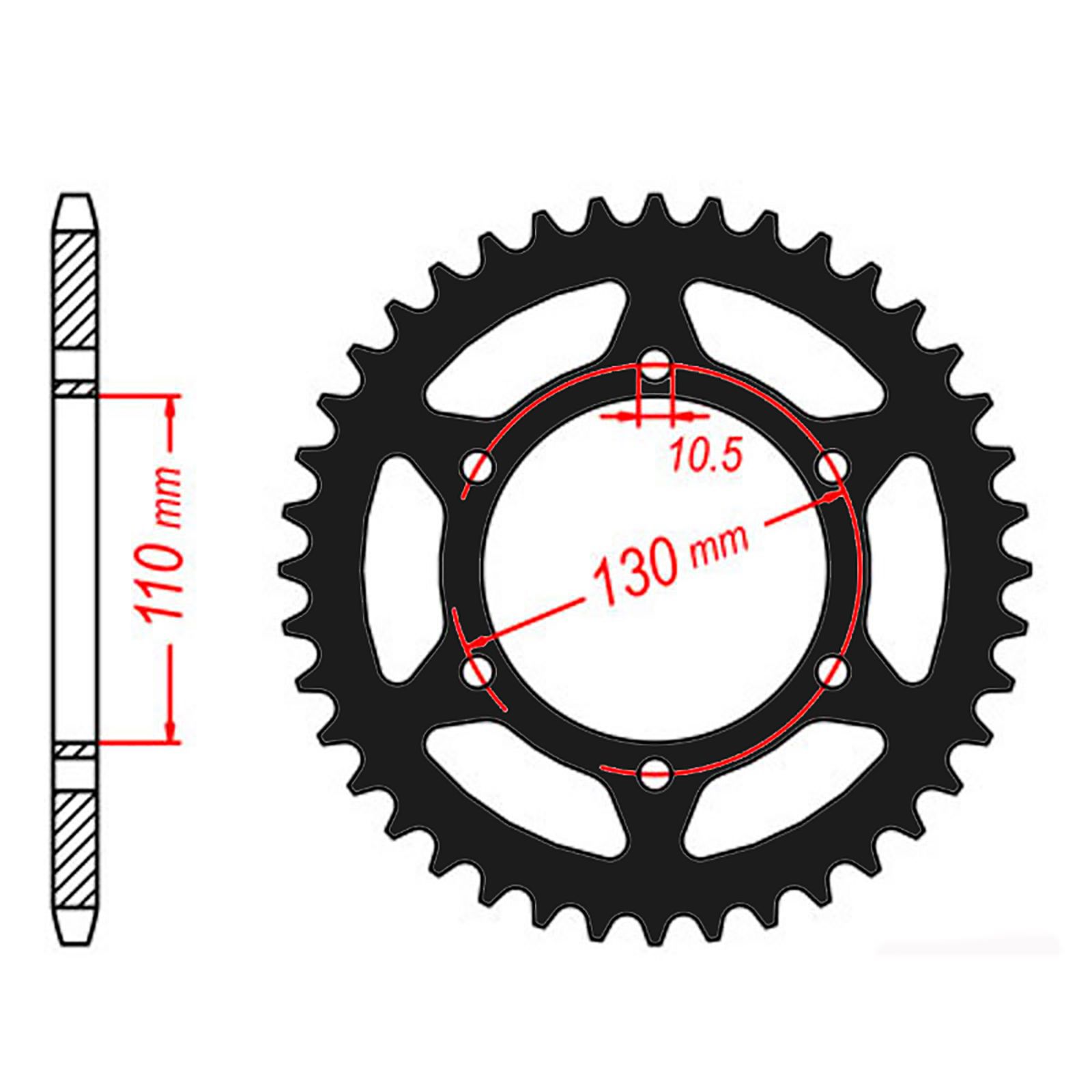 SPKT REAR ALLOY MTX ZERO BLK 486 45T #520