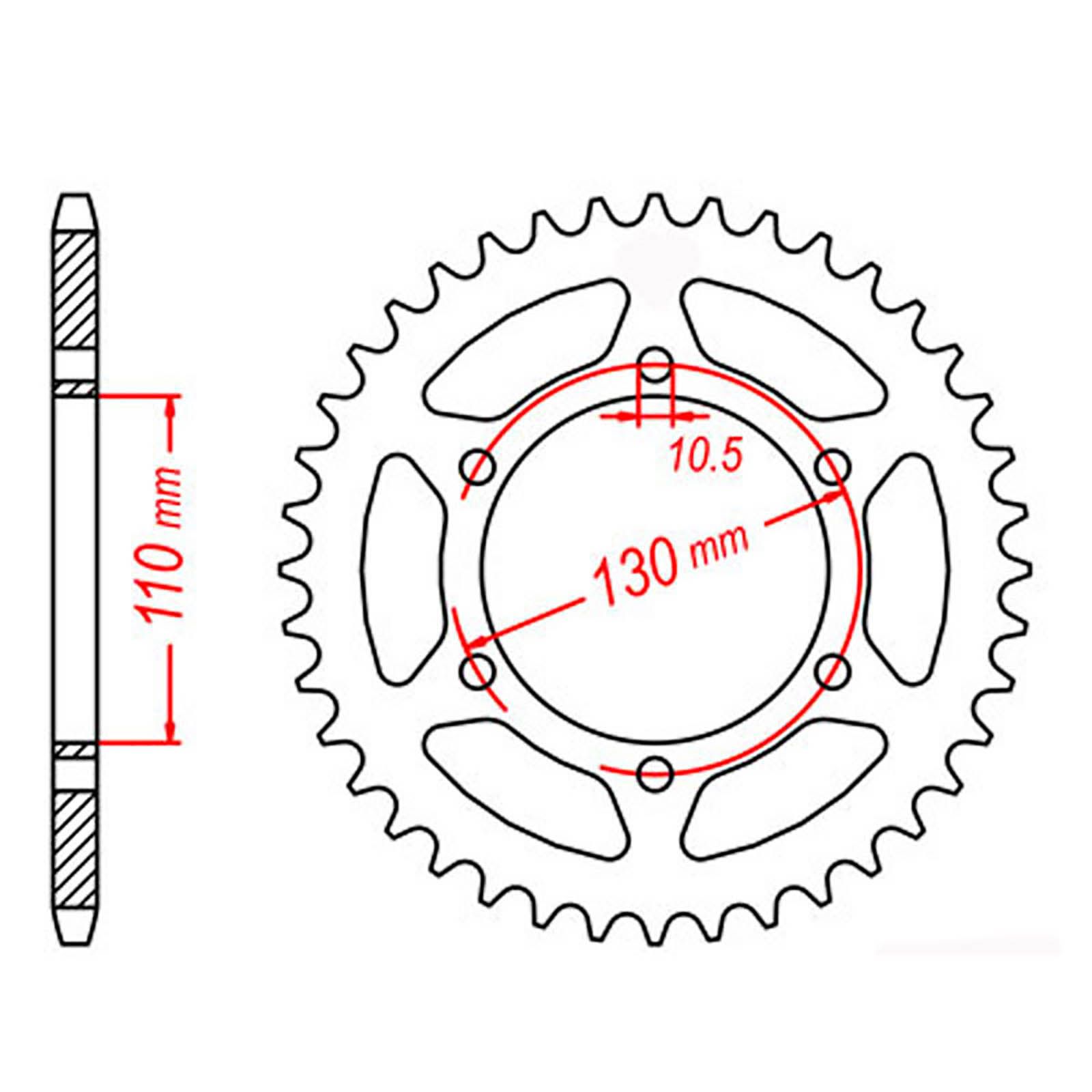 SPKT REAR OE STEEL 486 47T #520