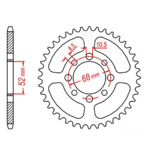 SPKT REAR OE STEEL 802 41T #428