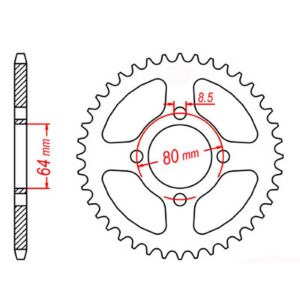 SPKT REAR OE STEEL 834 32T #420