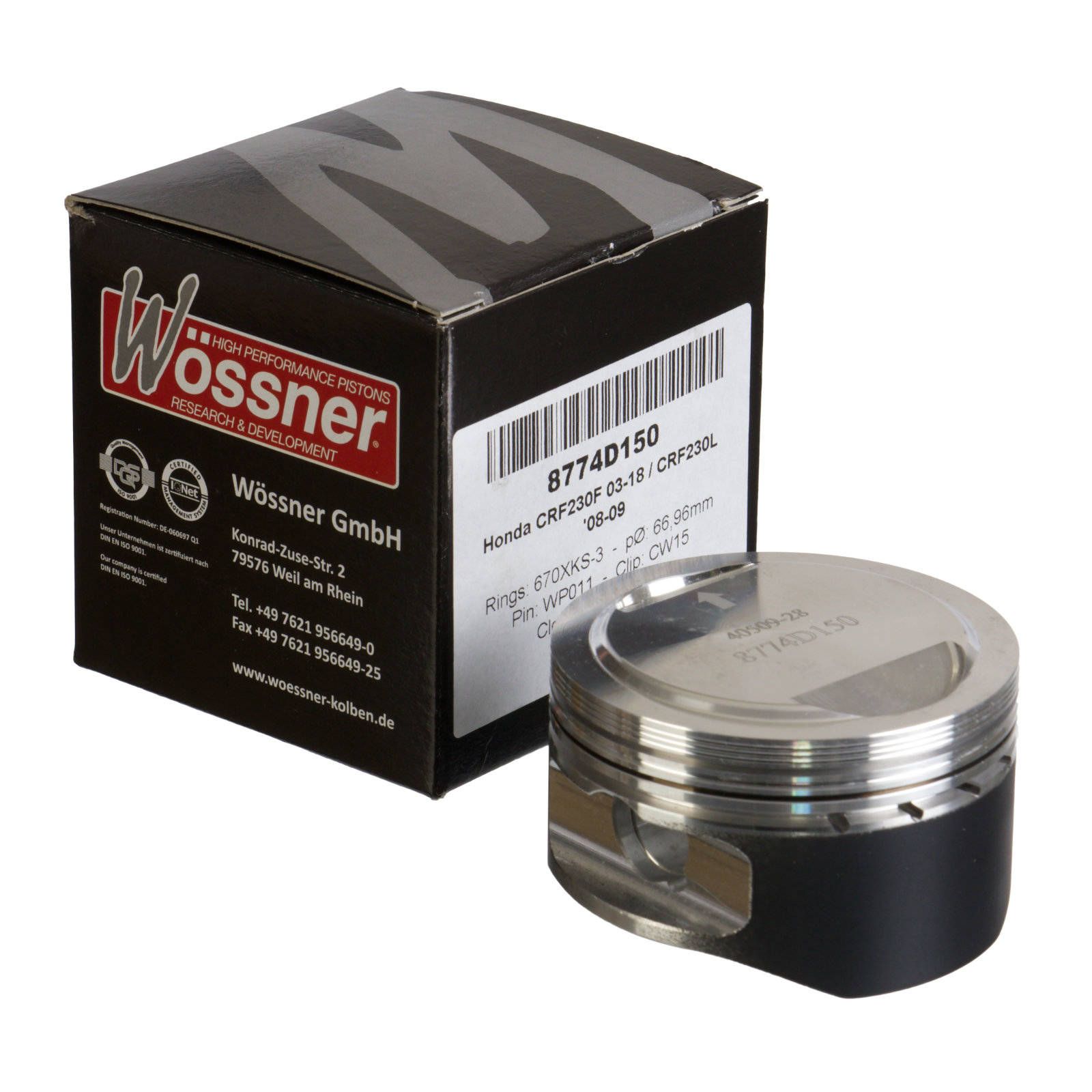 WOSSNER PISTON HON CRF230F 03> 66.96MM HC PRO +1.50MM O/S