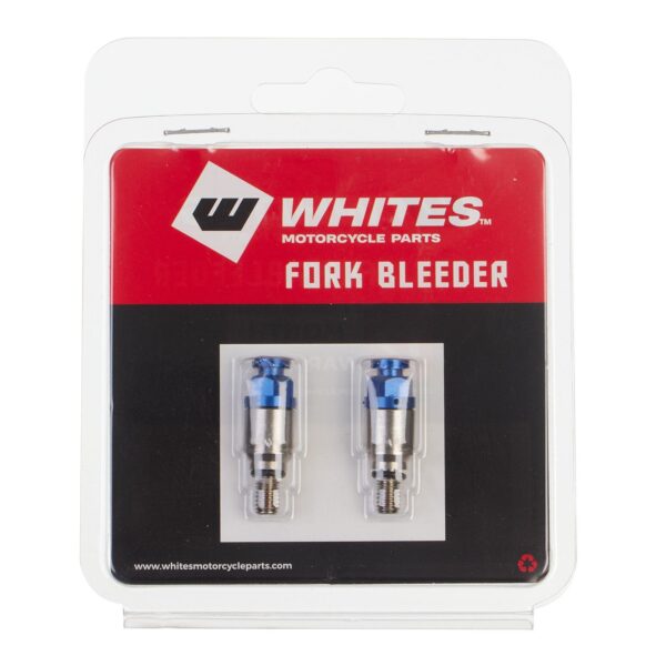 WHITES FORK BLEEDER VALVES - PAIR M5 x 0.8 BLU