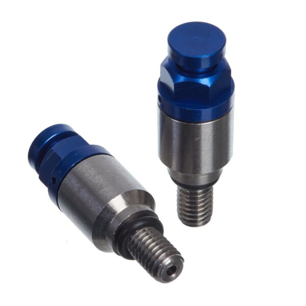 WHITES FORK BLEEDER VALVES - PAIR M5 x 0.8 BLU