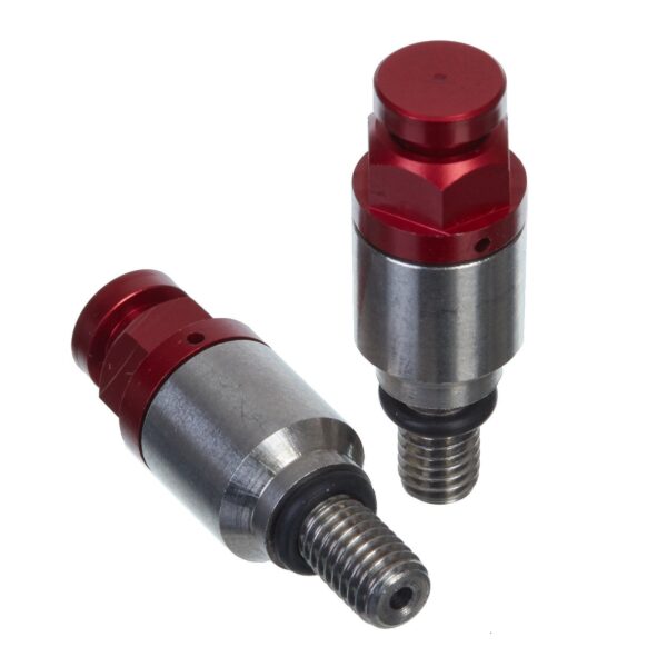 WHITES FORK BLEEDER VALVES - PAIR M5 x 0.8 RED