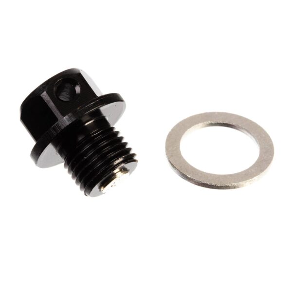 WHITES MAGNETIC SUMP PLUG BLK M12 x 10 - P1.25