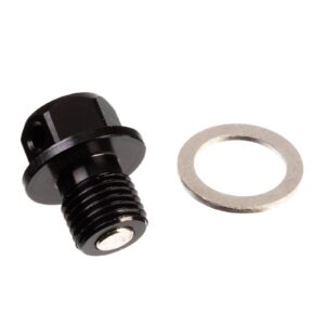 WHITES MAGNETIC SUMP PLUG BLK M12 x 12 - P1.25