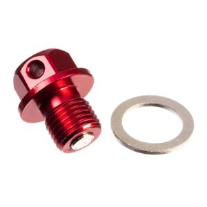WHITES MAGNETIC SUMP PLUG RED M12 x 12 - P1.25