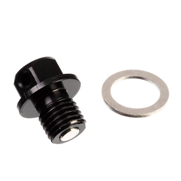 WHITES MAGNETIC SUMP PLUG BLK M12 x 12 - P1.5