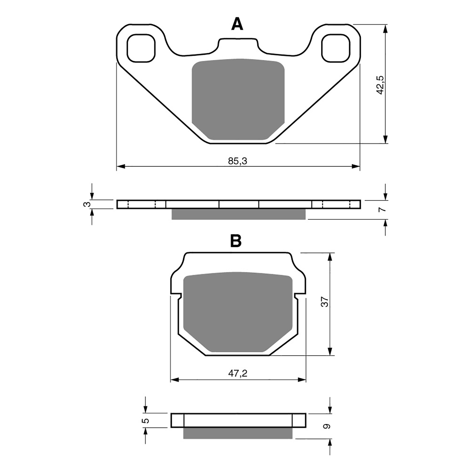 GOLDfren Brake Pads - S3 Sintered Sports (GF047)