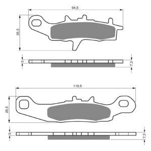 GOLDfren Brake Pads - K5 Off-Road Racing (GF108)