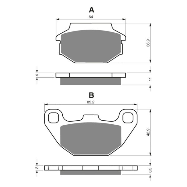 GOLDfren Brake Pads - K5 Off-Road Racing (GF183)