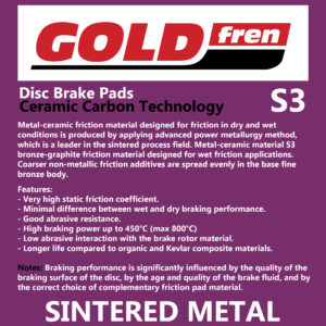 GOLDfren Brake Pads - S3 Sintered Sports (GF247)
