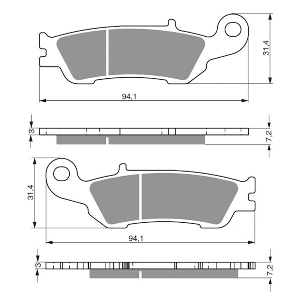 GOLDfren Brake Pads - K5 Off-Road Racing (GF248)
