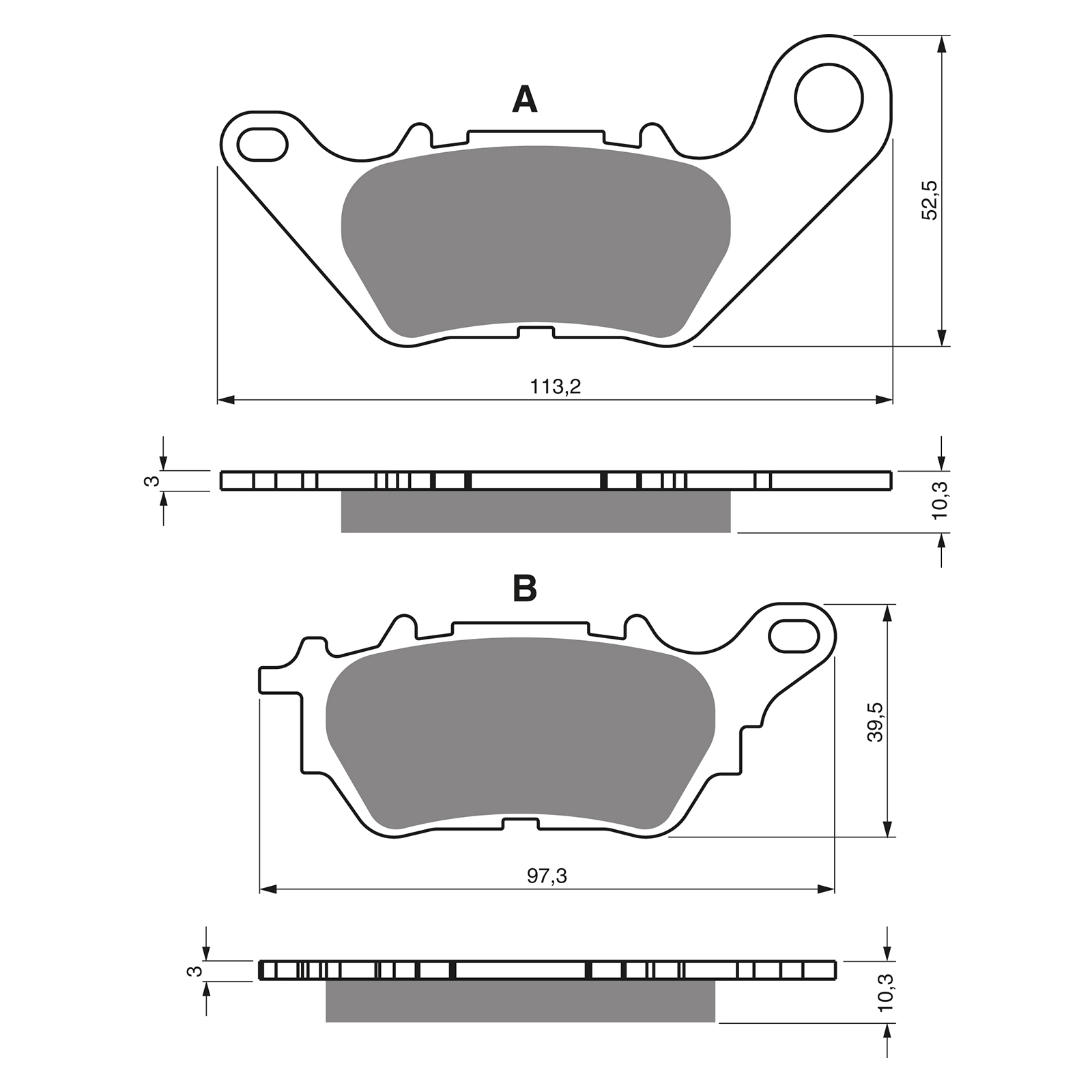 GOLDfren Brake Pads - S3 Sintered Sports (GF370)
