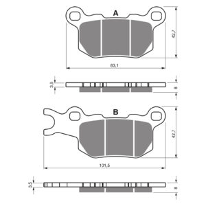 GOLDfren Brake Pads - K5 Off-Road Racing (GF375)