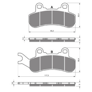 GOLDfren Brake Pads - K5 Off-Road Racing (GF376)