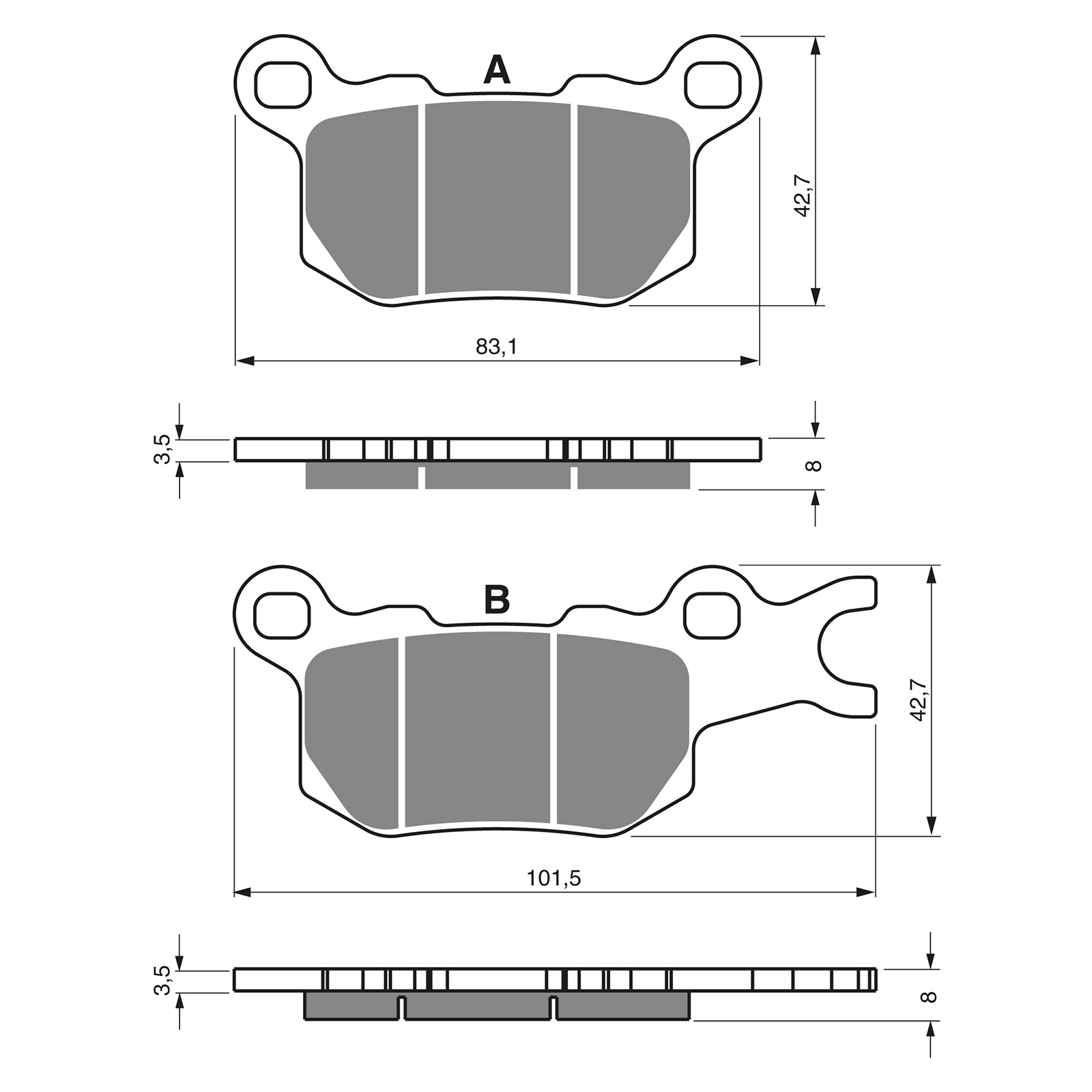 GOLDfren Brake Pads - K5 Off-Road Racing (GF377)