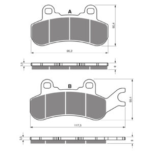 GOLDfren Brake Pads - K5 Off-Road Racing (GF378)